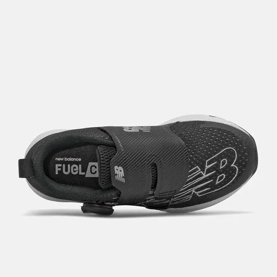 Kid's athletic shoe in black and white