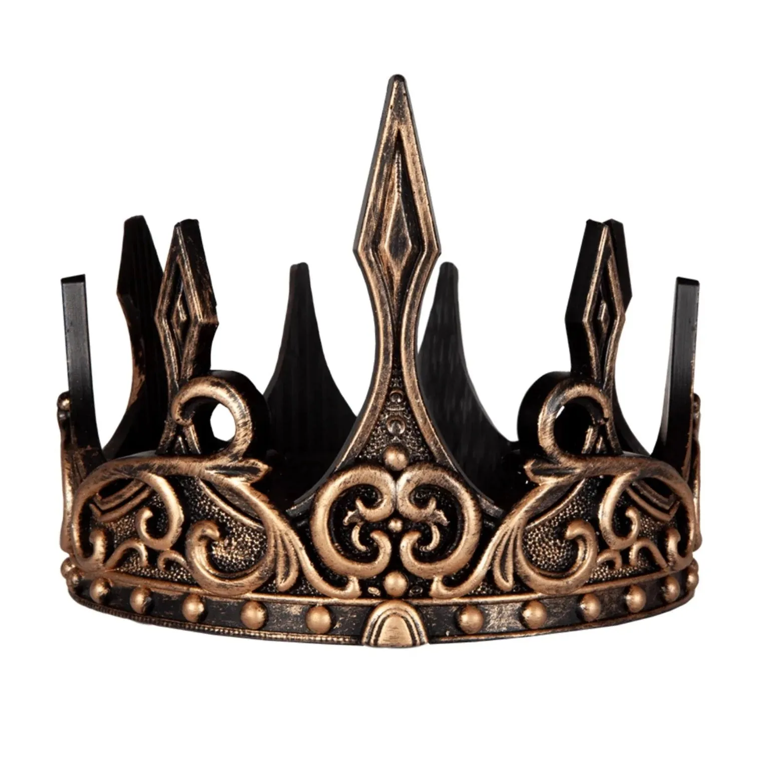 Black/Gold Medieval Crown by Great Pretenders