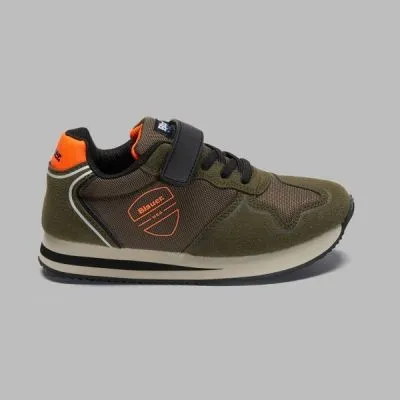 Blauer Kids Sneakers F1QUICK02/COR QUICK02 Military Green Shoes Size 33 - 36