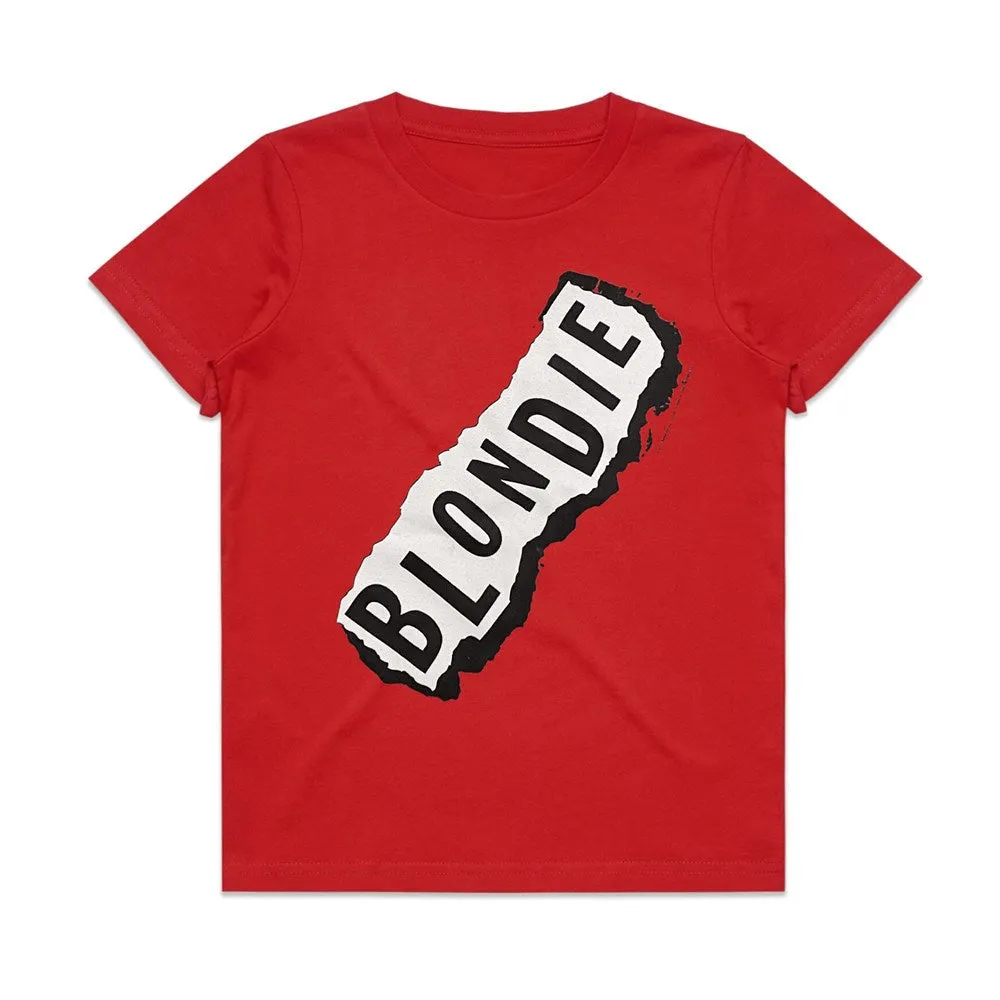 Blondie Torn Logo Red T-shirt for Kids