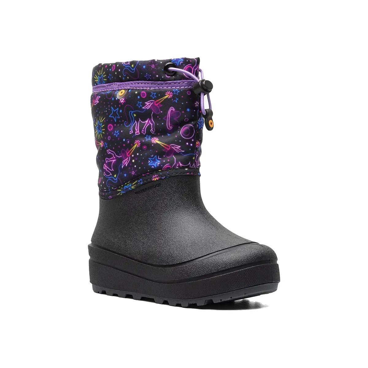 BOGS SNOW SHELL NEON UNICORN PURPLE MULTI - KIDS