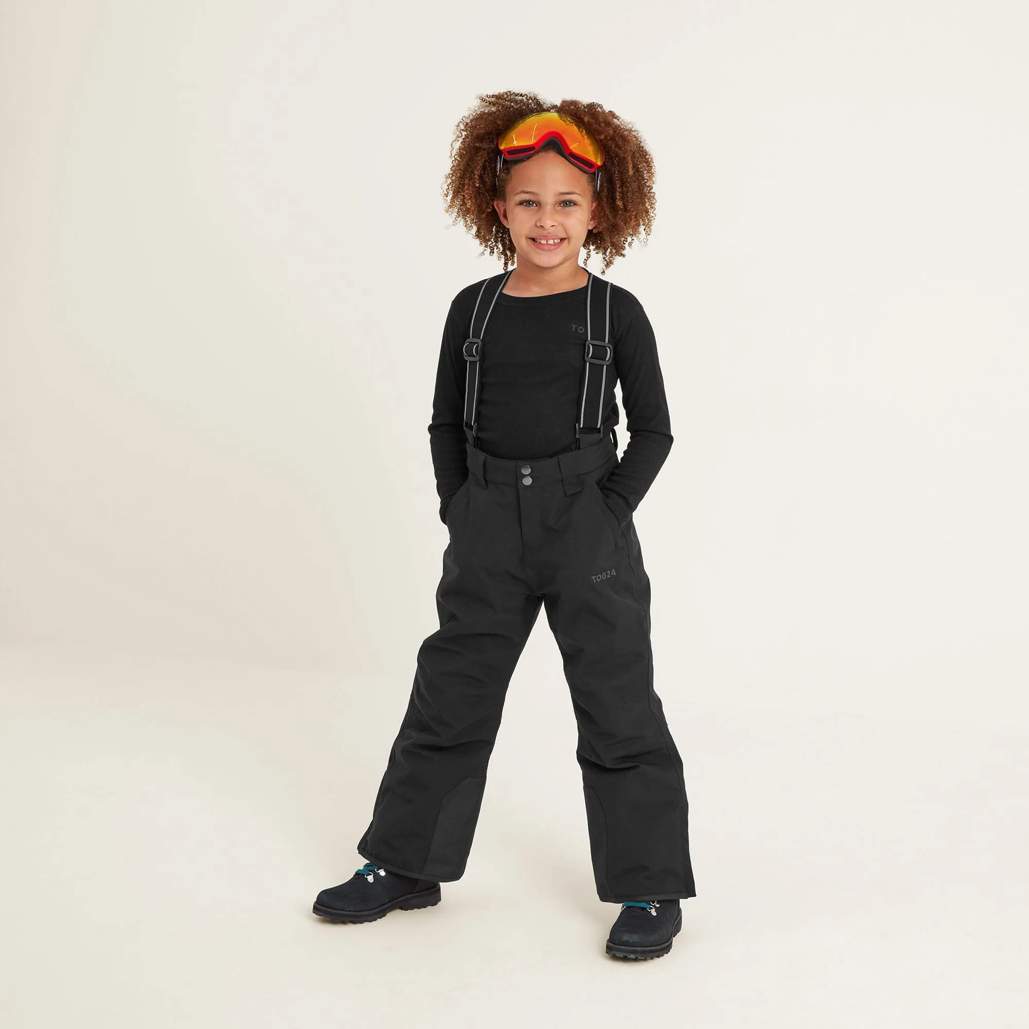 Brent Kids Waterproof Insulated Ski Pants - Black