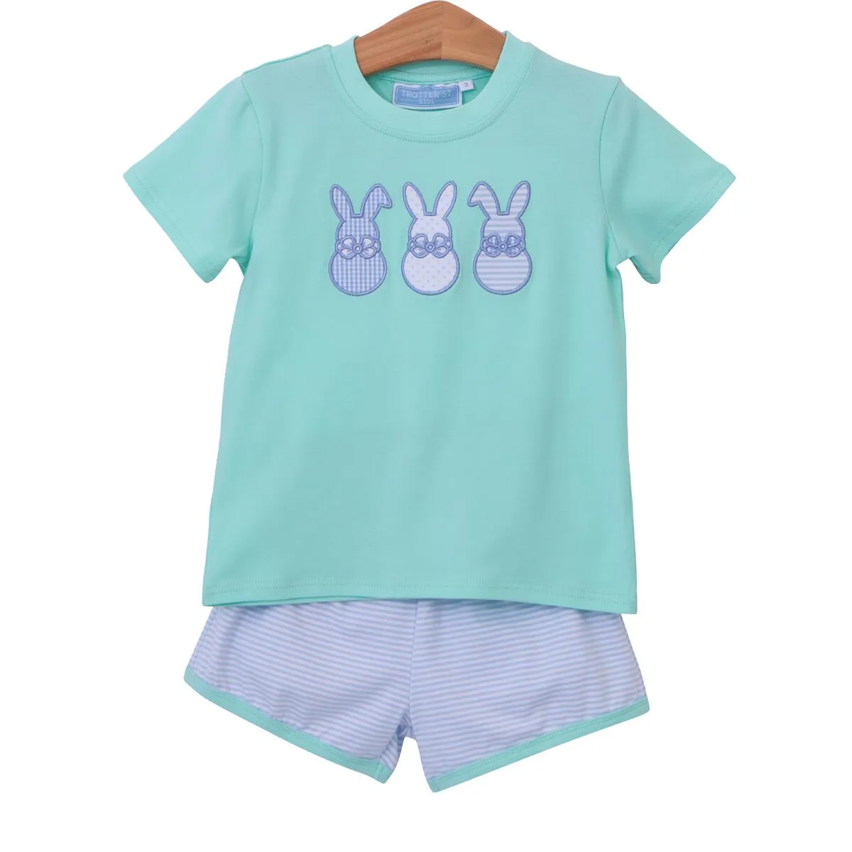 Trotter Street Kids Bunny Trio Short Set