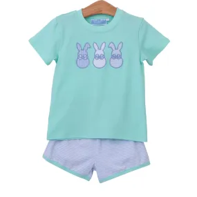 Trotter Street Kids Bunny Trio Short Set