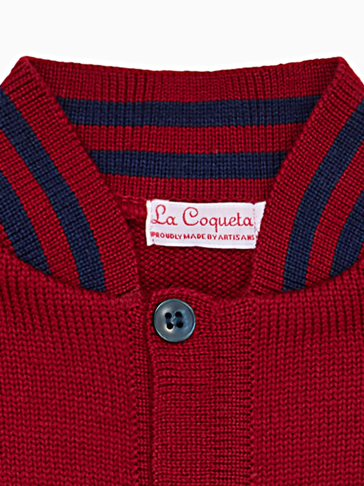 Burgundy Jules Merino Kids Cardigan