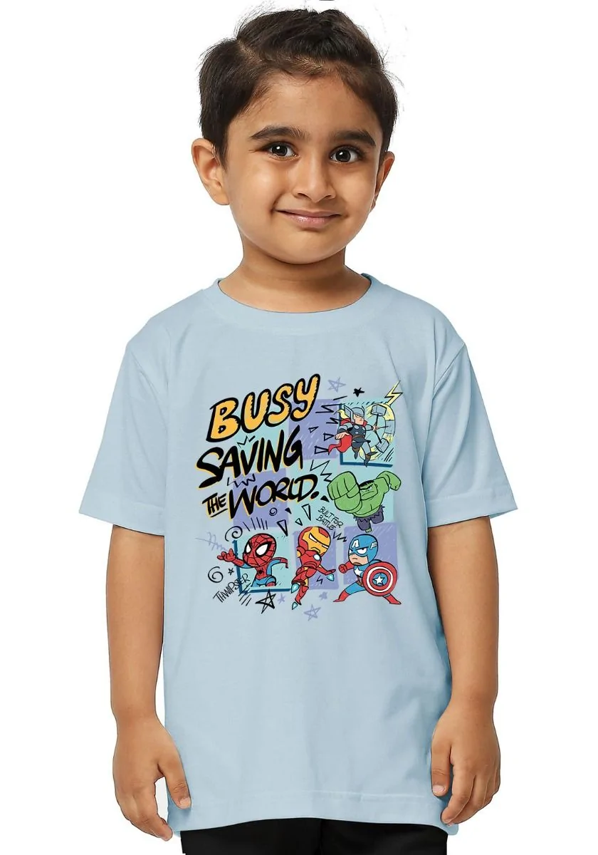 Busy Saving World Kawaii Kids T-Shirt