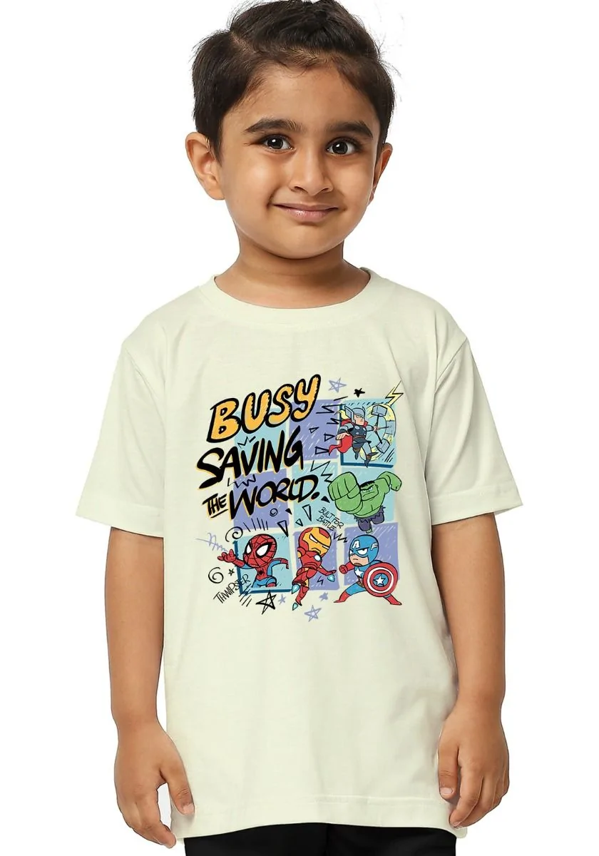 Busy Saving World Kawaii Kids T-Shirt