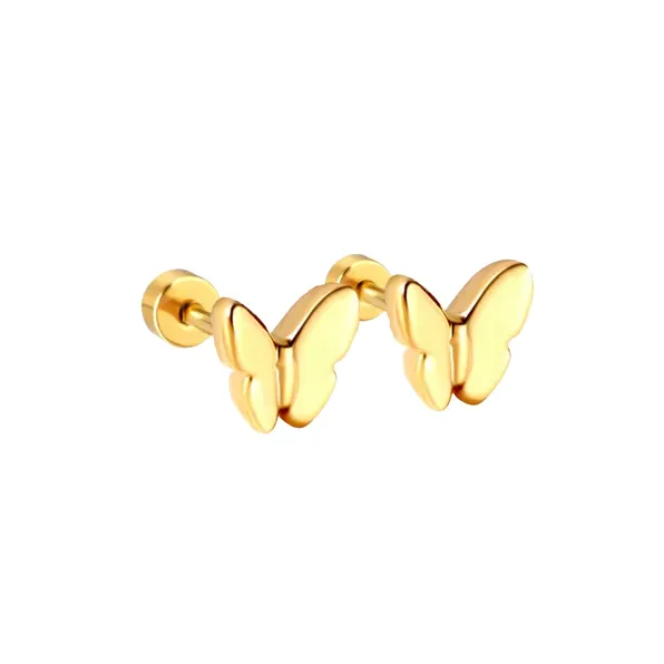 Screwback Studs Adorned with Bella Butterfly