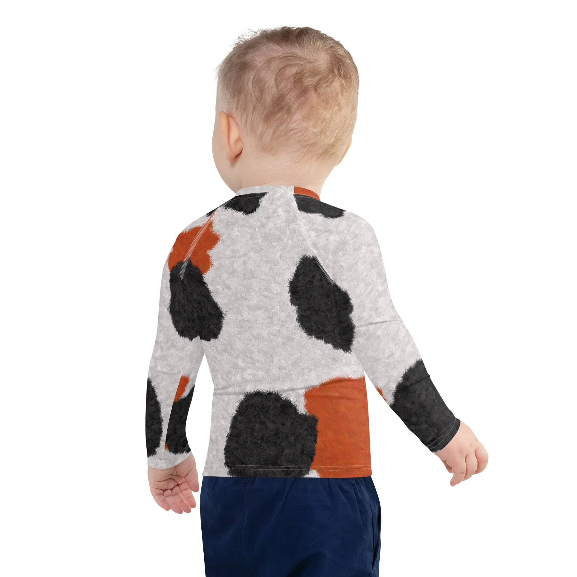 Calico Cat Fur Print Kids' Rash Guard