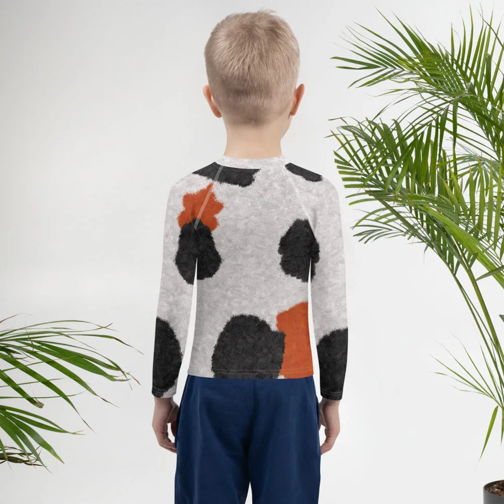 Calico Cat Fur Print Kids' Rash Guard