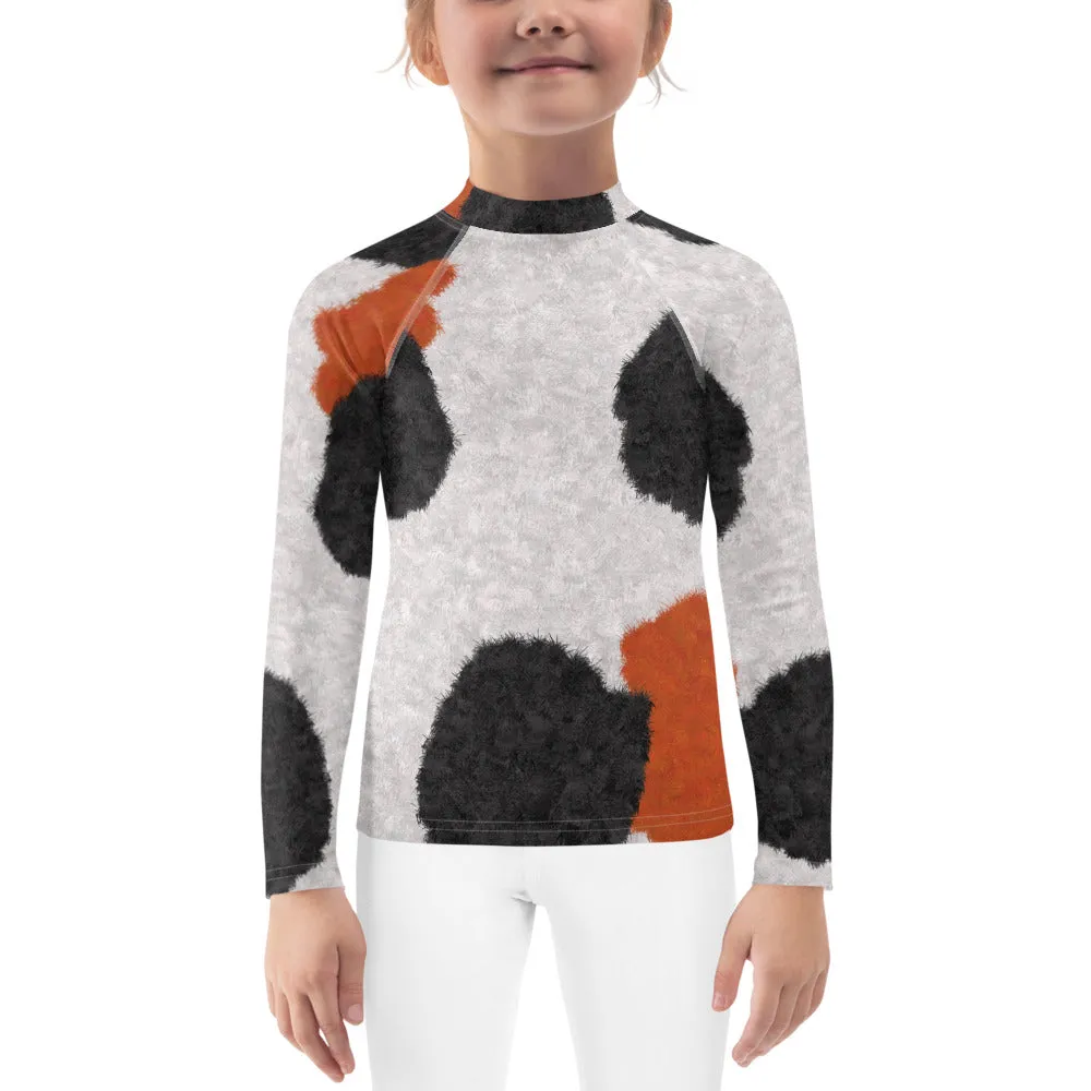 Calico Cat Fur Print Kids' Rash Guard