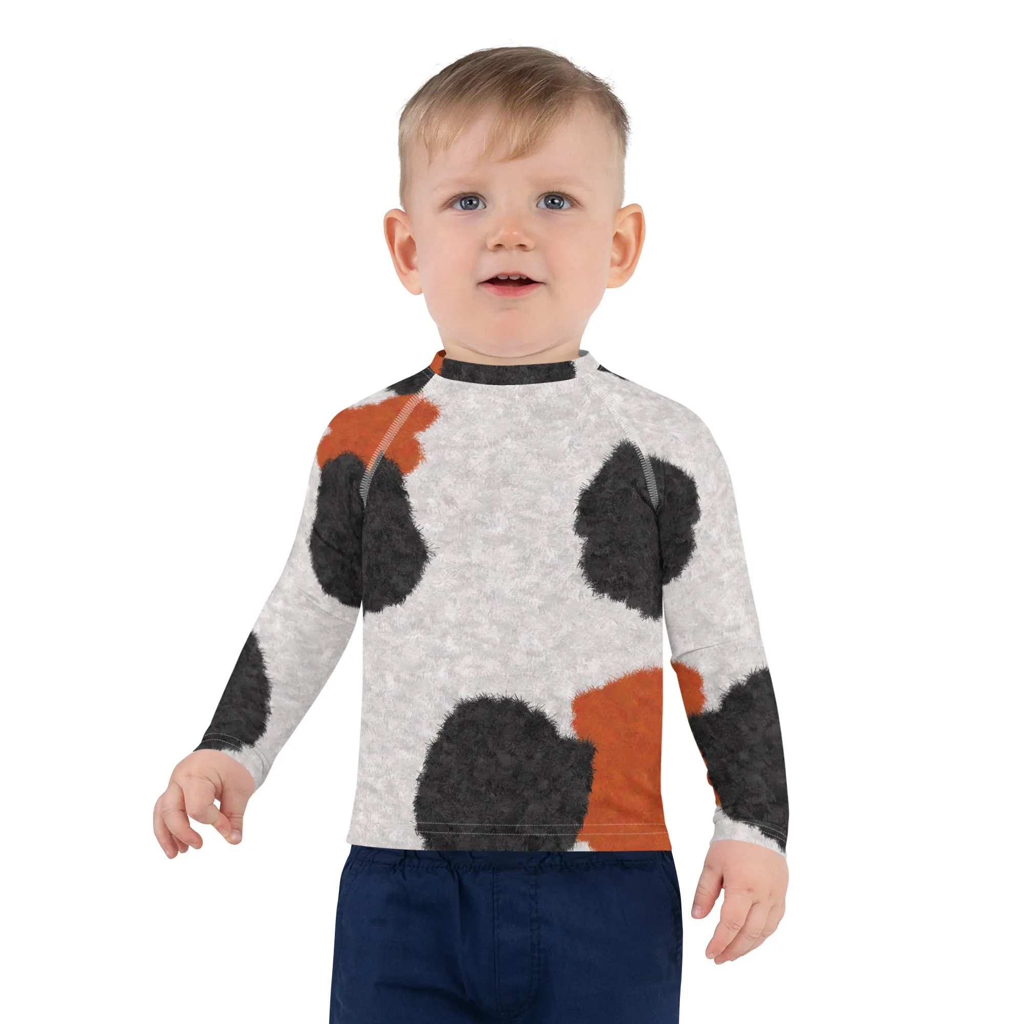 Calico Cat Fur Print Kids' Rash Guard