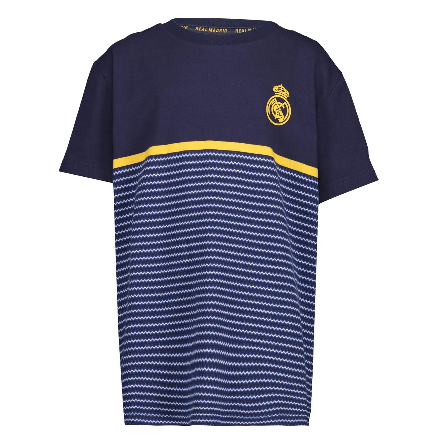 Real Madrid Kids on Tour Blue Horizontal Stripe T-Shirt