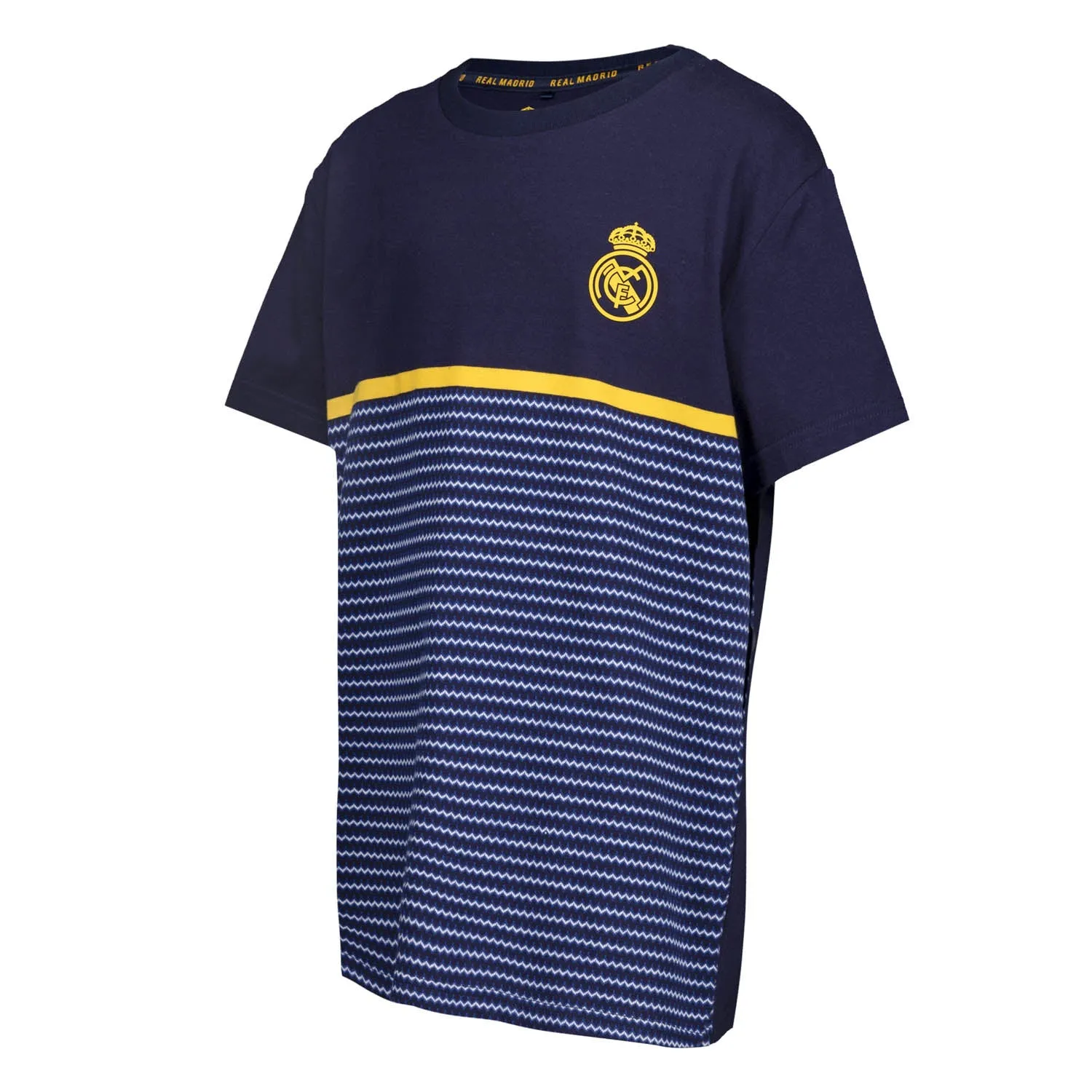 Real Madrid Kids on Tour Blue Horizontal Stripe T-Shirt