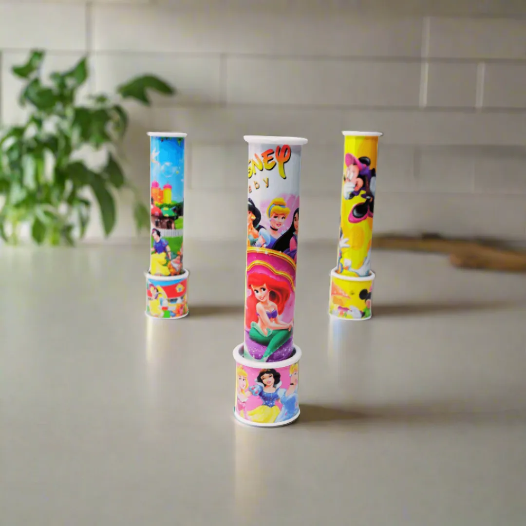 Diverse Cartoon Character Kids Kaleidoscope