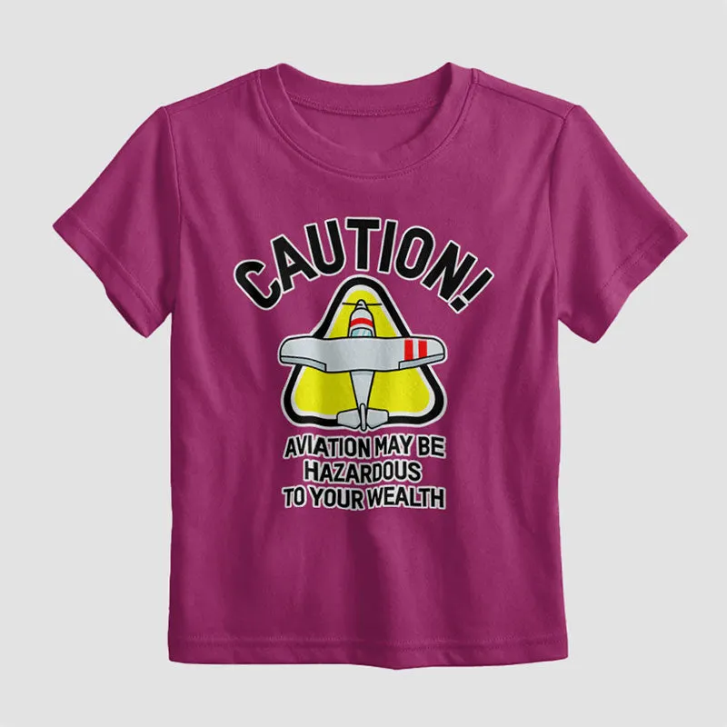 Caution Wealth - Kids T-Shirt