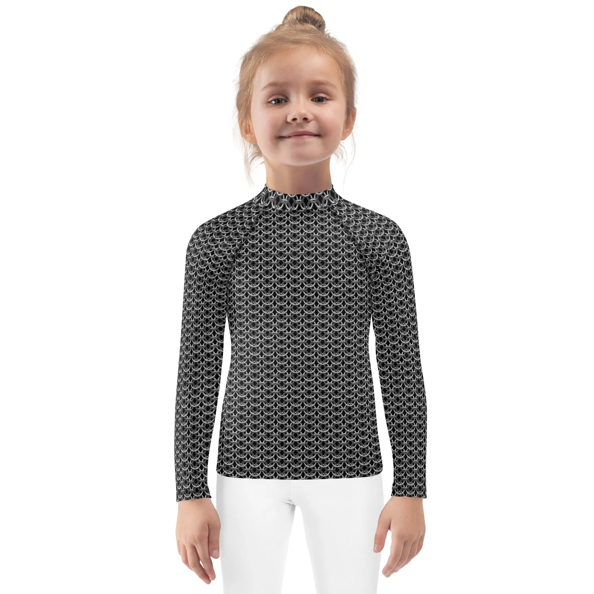 Chain Mail Print Kids' Rash Guard