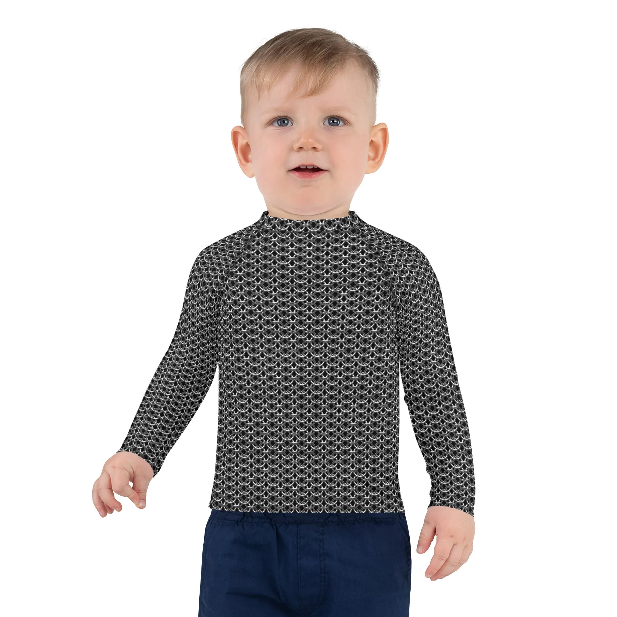 Chain Mail Print Kids' Rash Guard