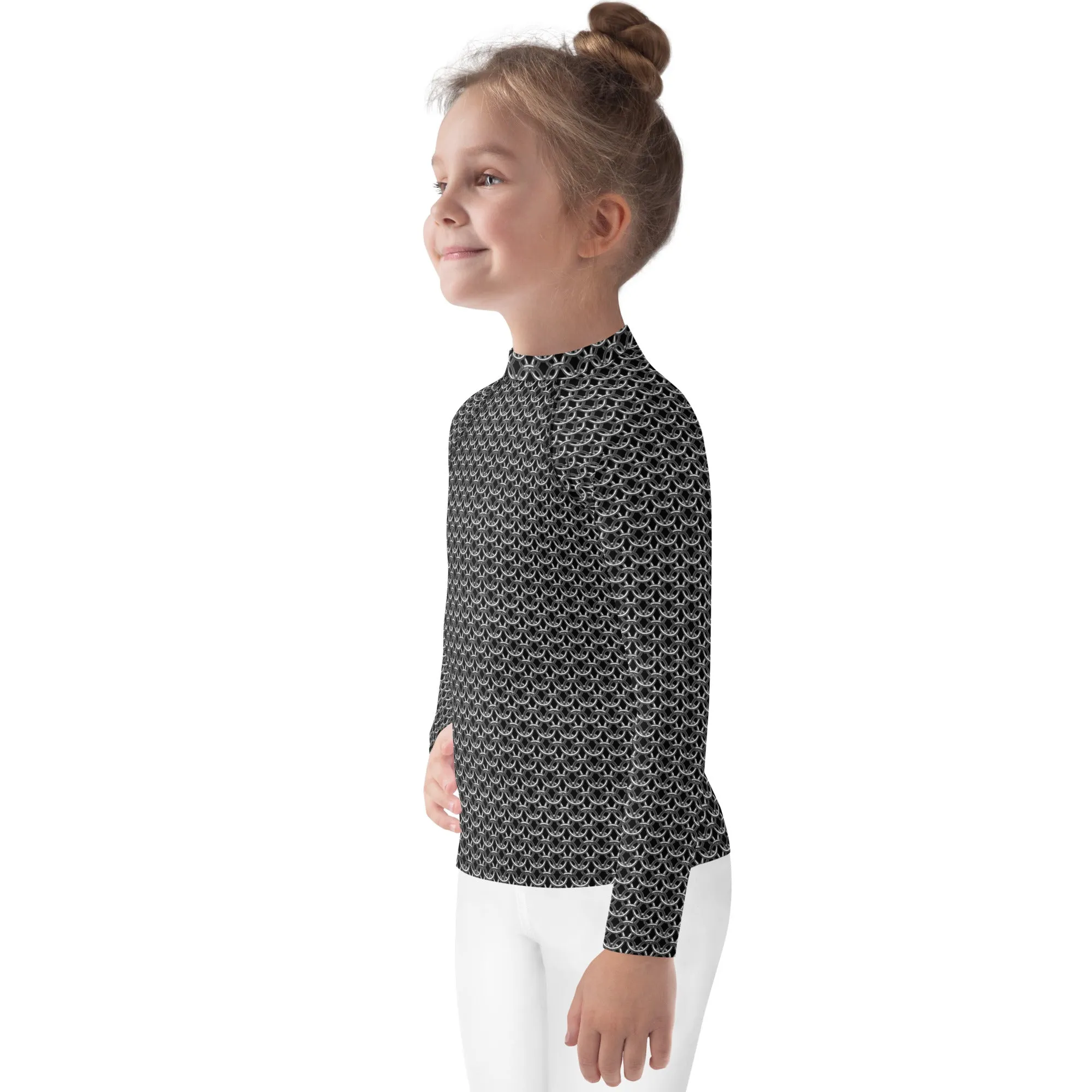 Chain Mail Print Kids' Rash Guard