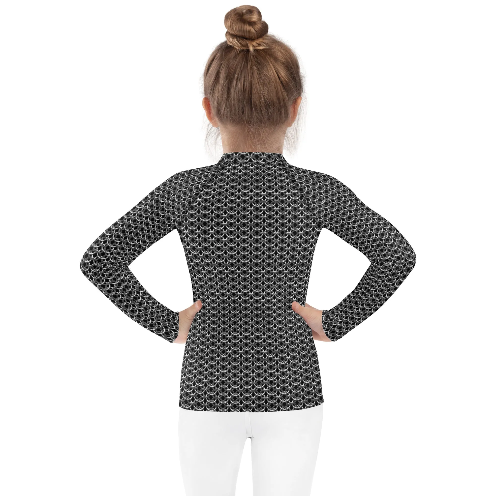 Chain Mail Print Kids' Rash Guard