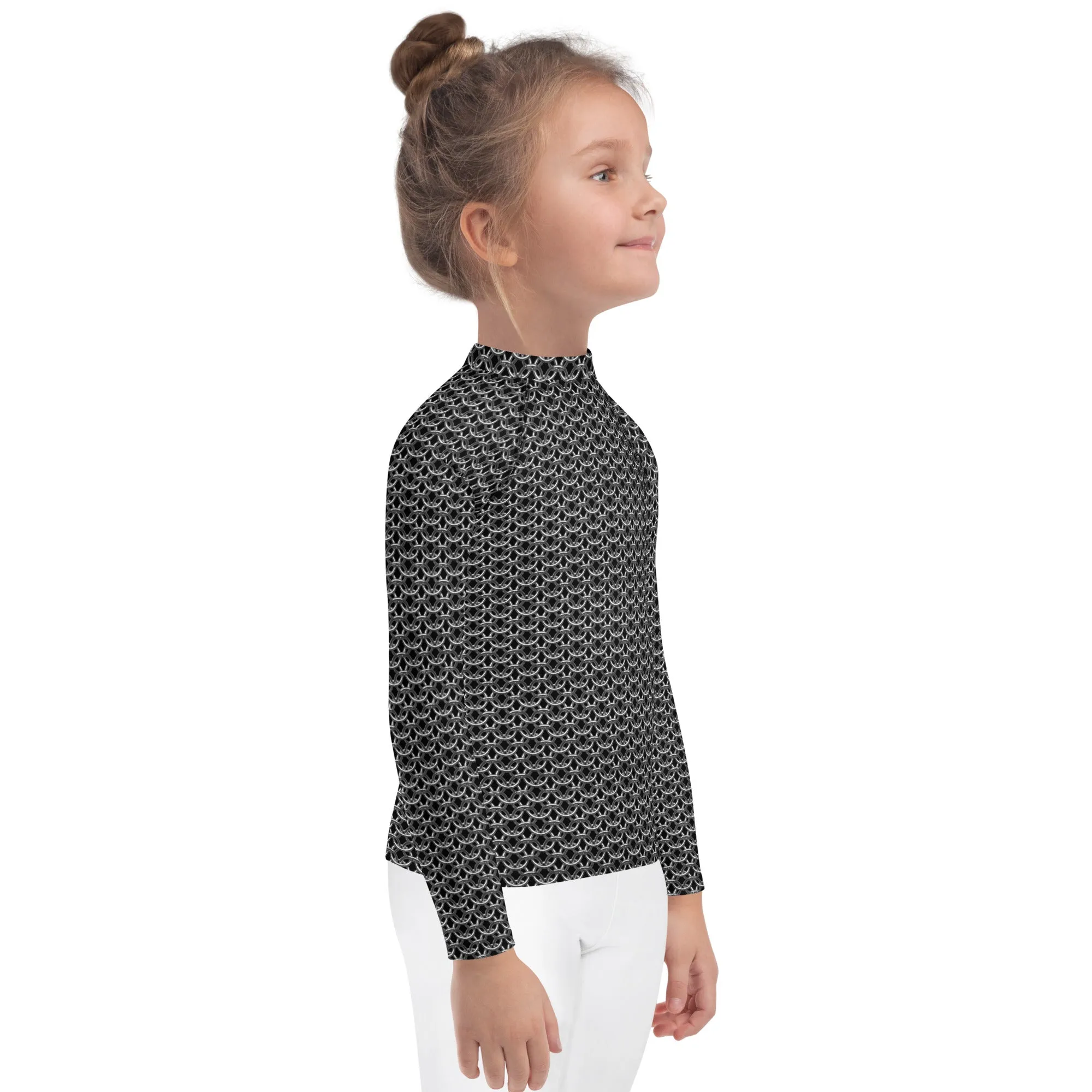 Chain Mail Print Kids' Rash Guard