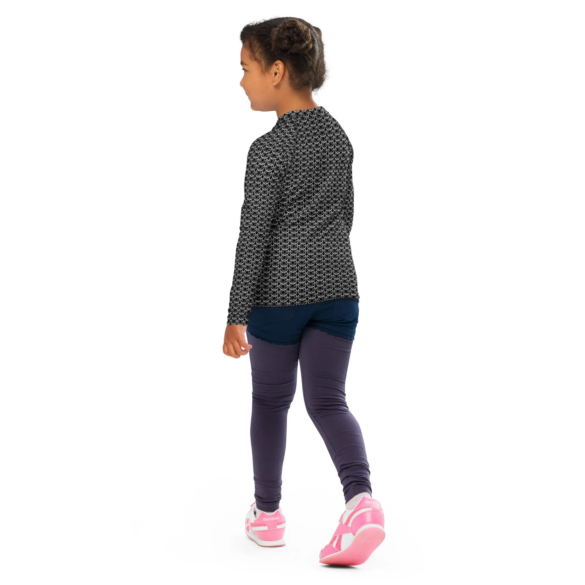 Chain Mail Print Kids' Rash Guard