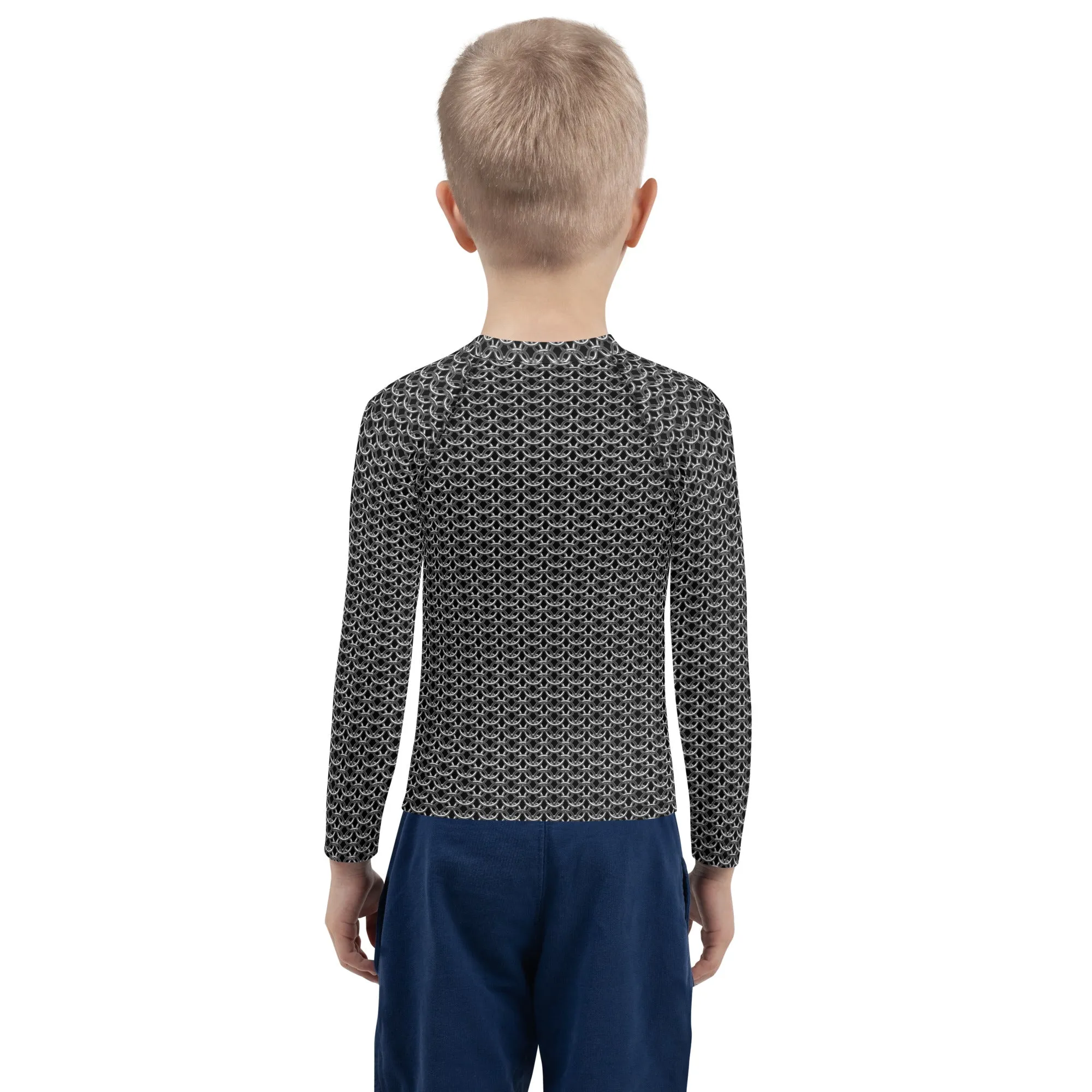 Chain Mail Print Kids' Rash Guard