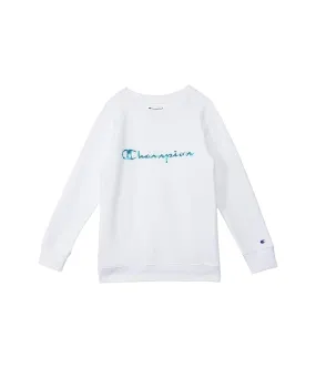 Champion Kids Tie-Dye Fill Script Fleece Crew (Big Kids)