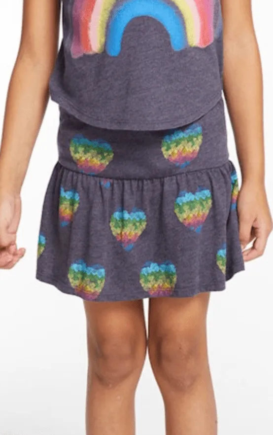 Chaser Girls Heart Pattern Skirt (Avalon)