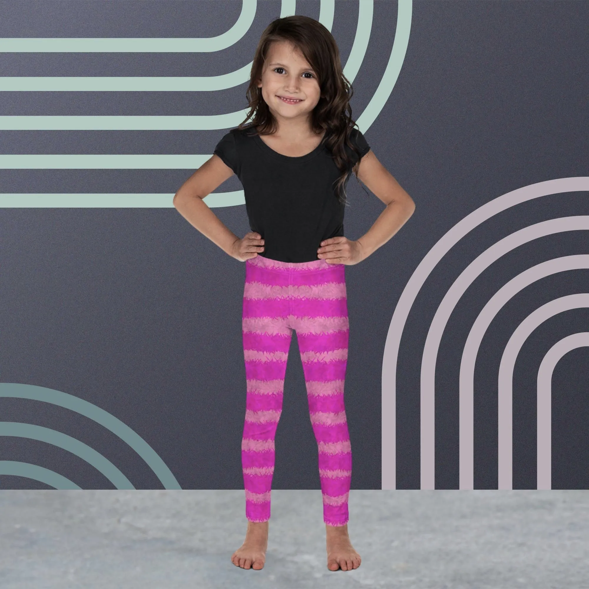 Cheshire Cat Inspired Fur Print Kids' Leggings