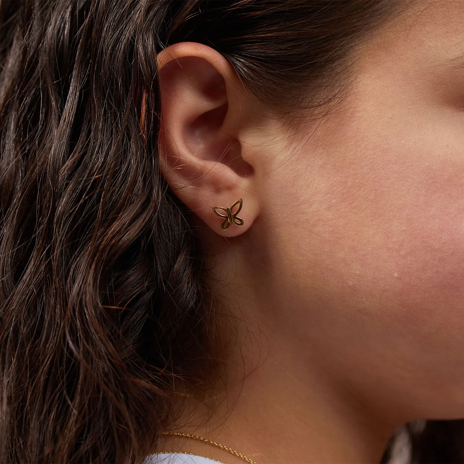 Girls' Butterfly Stud Earrings