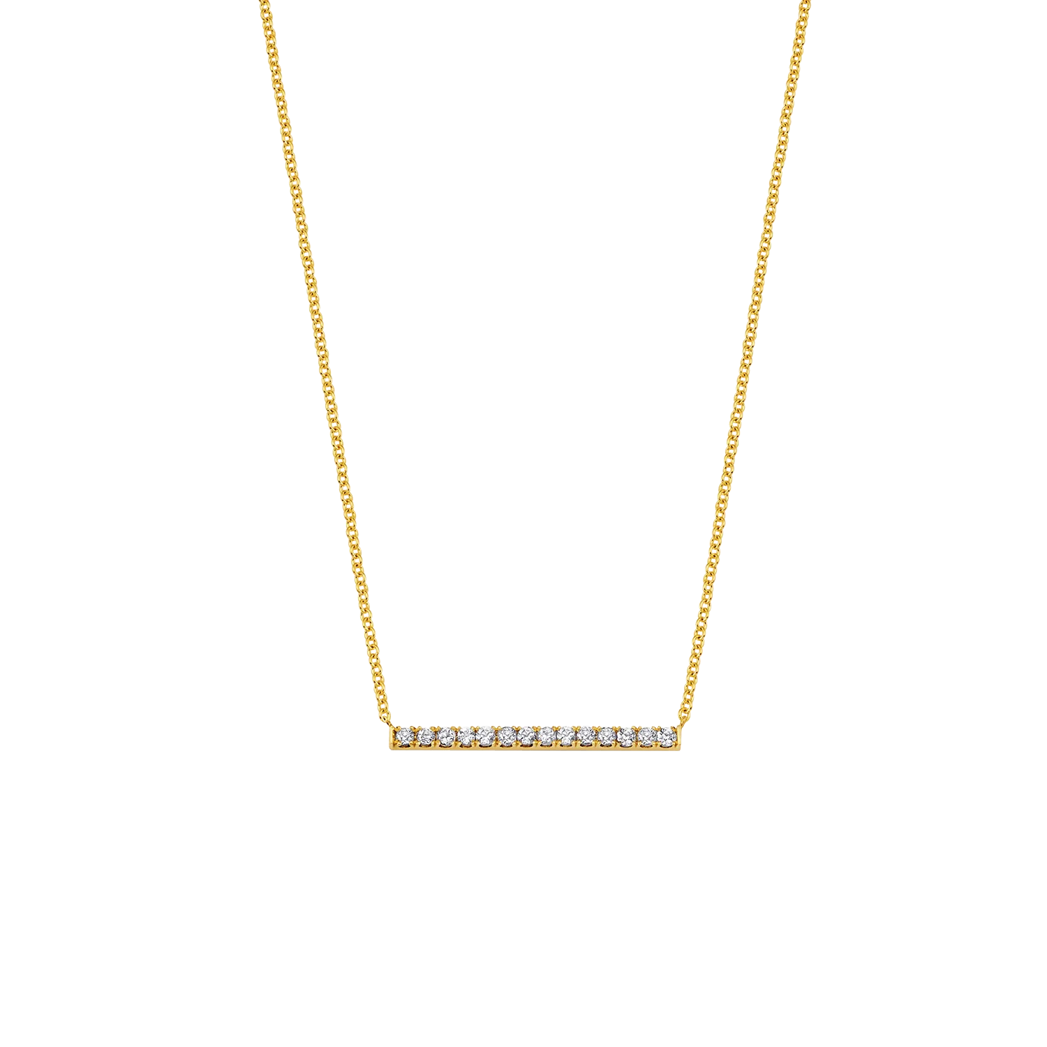 Children's bar necklace with diamond embellishments