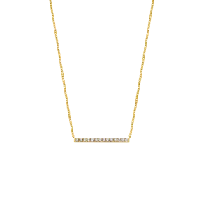 Children's bar necklace with diamond embellishments