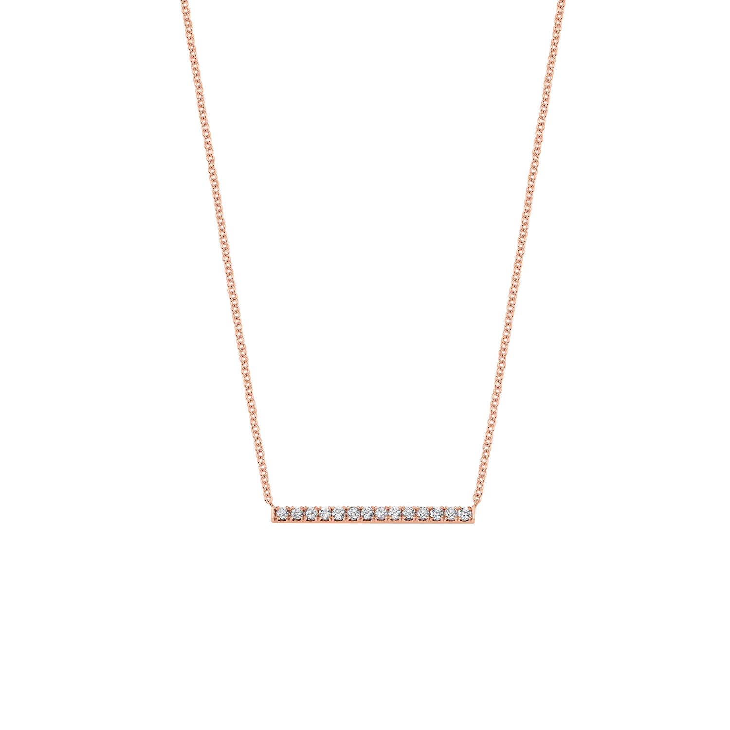 Children's bar necklace with diamond embellishments