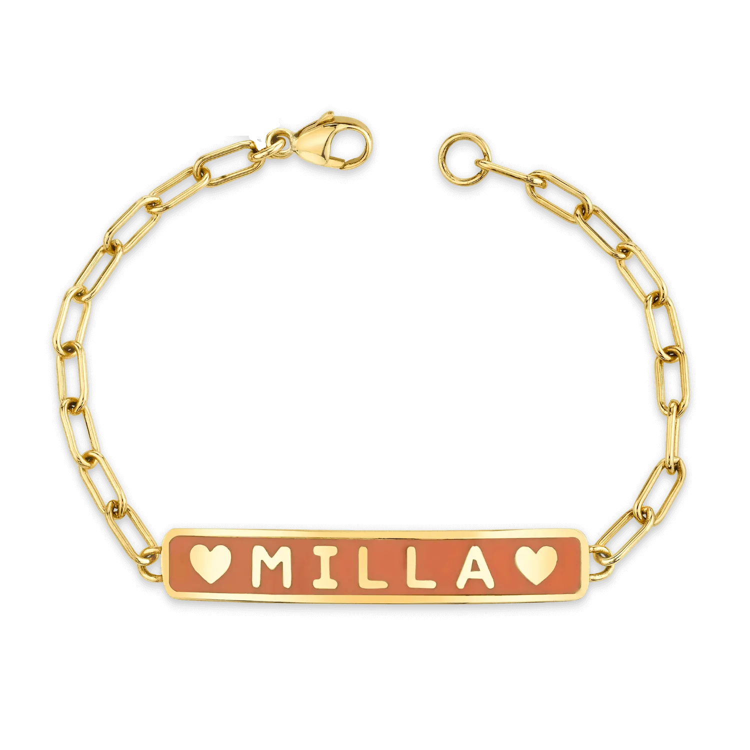 Heart ID Bracelet with Enamel for Kids