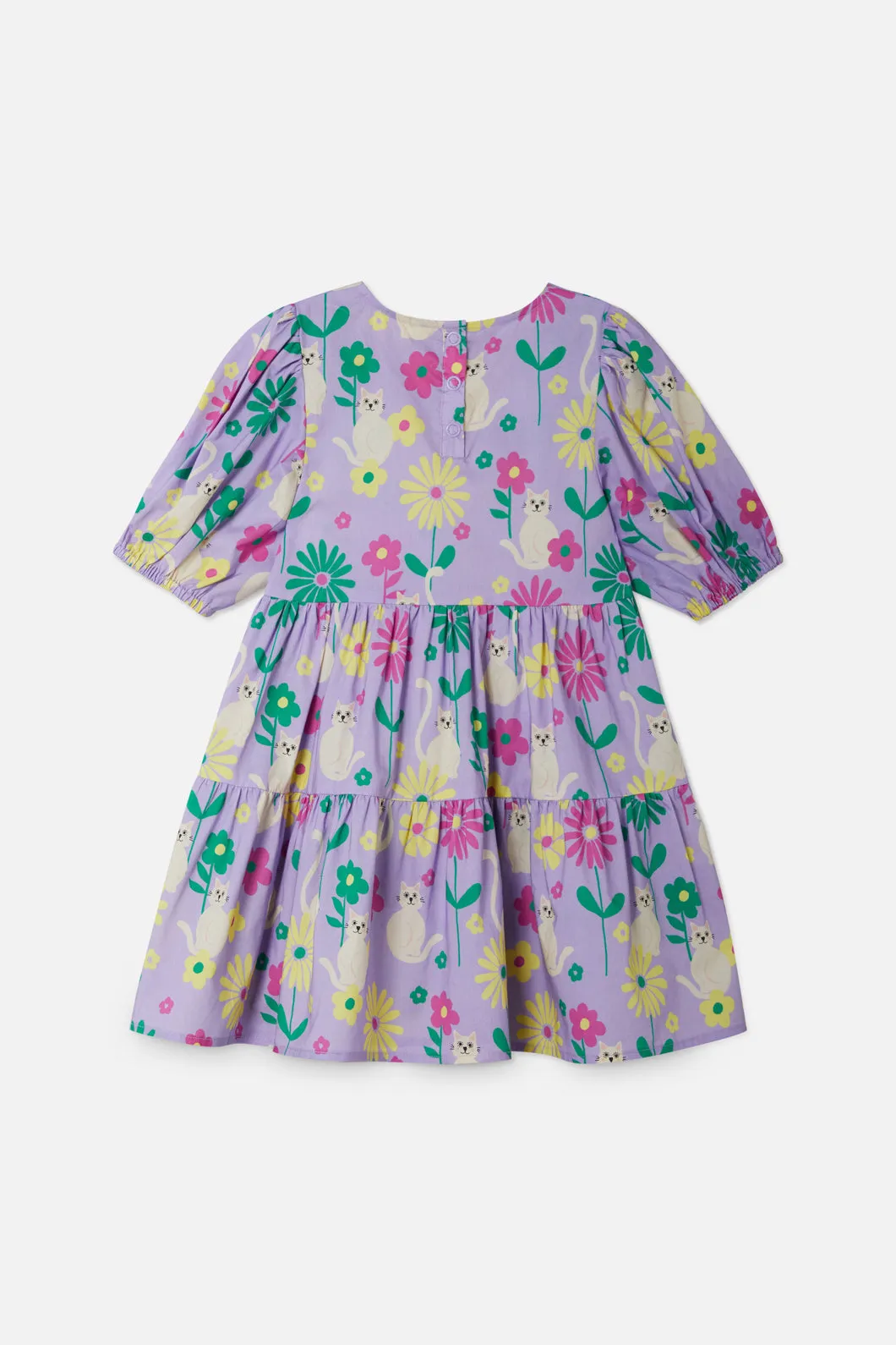 Cat Flower Kids Dress