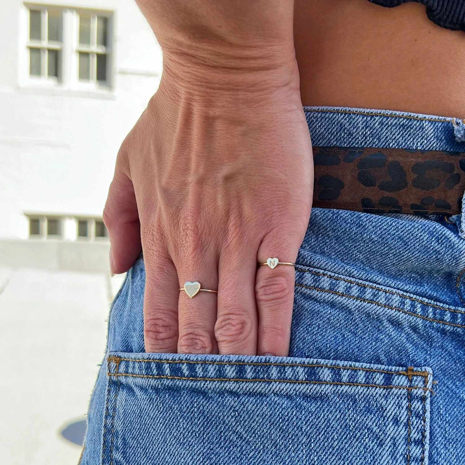 Children's Initial Heart Ring