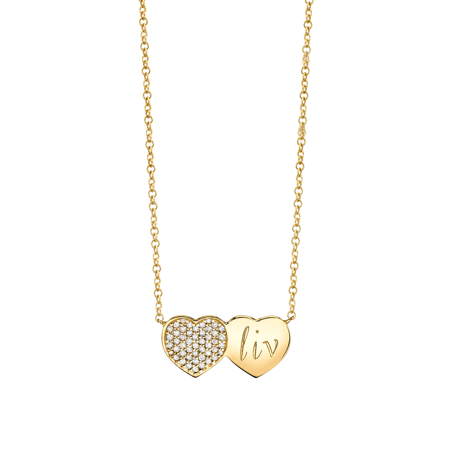 Kids Twin Heart Necklace