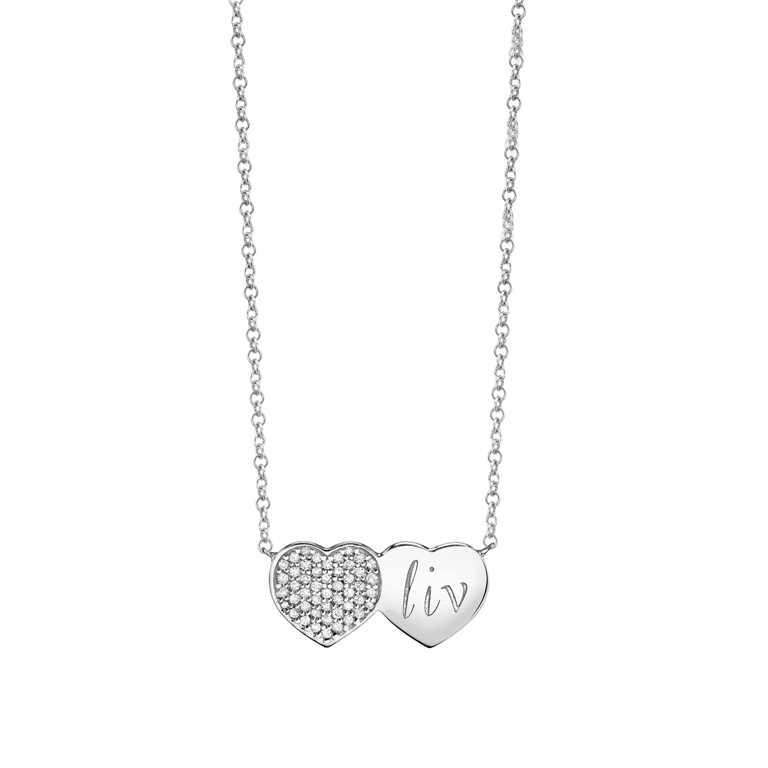 Kids Twin Heart Necklace