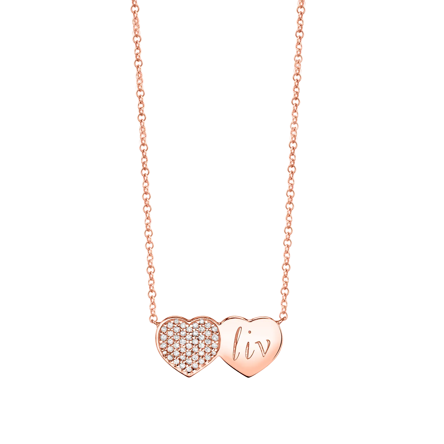 Kids Twin Heart Necklace