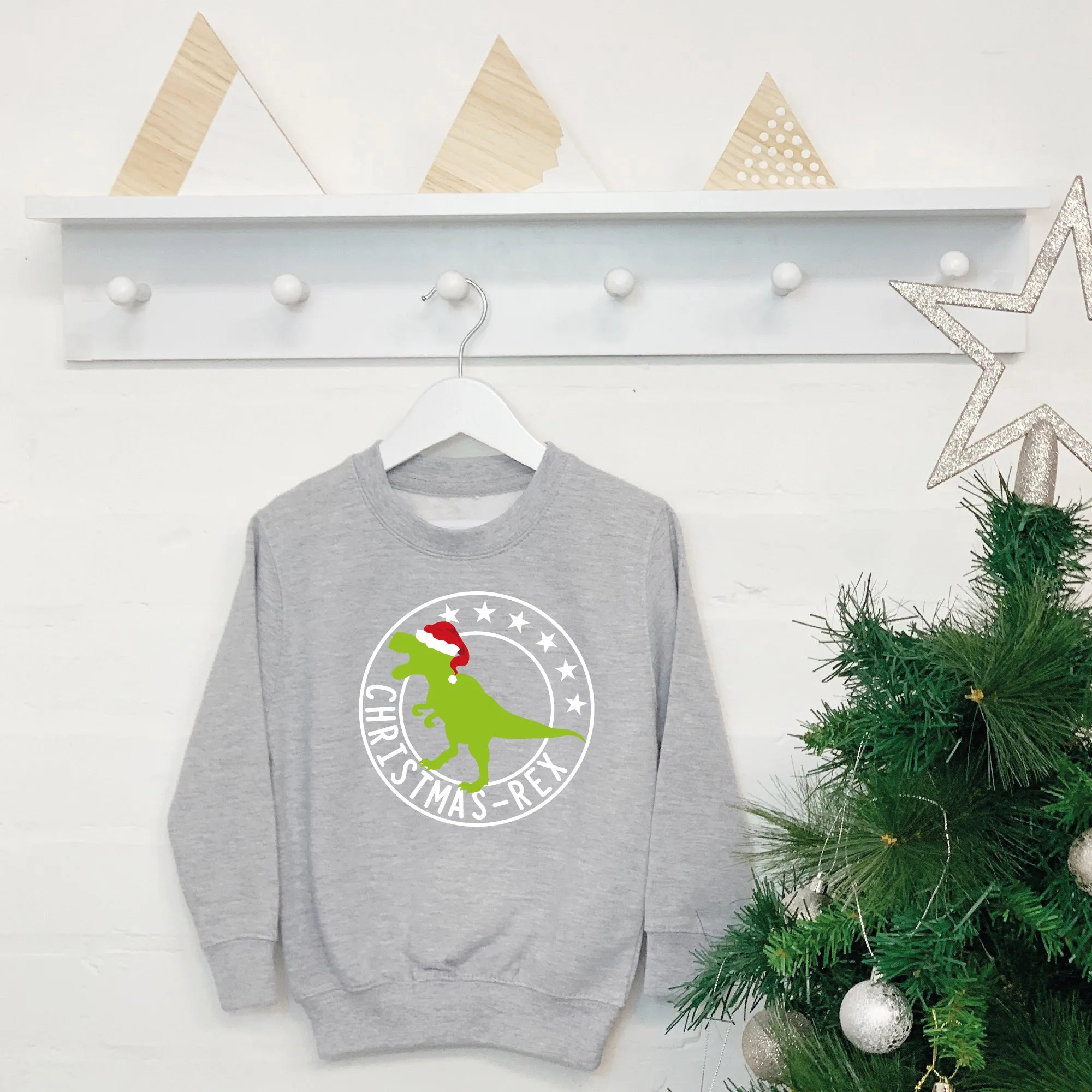 Christmas Rex Kids Dinosaur Christmas Jumper