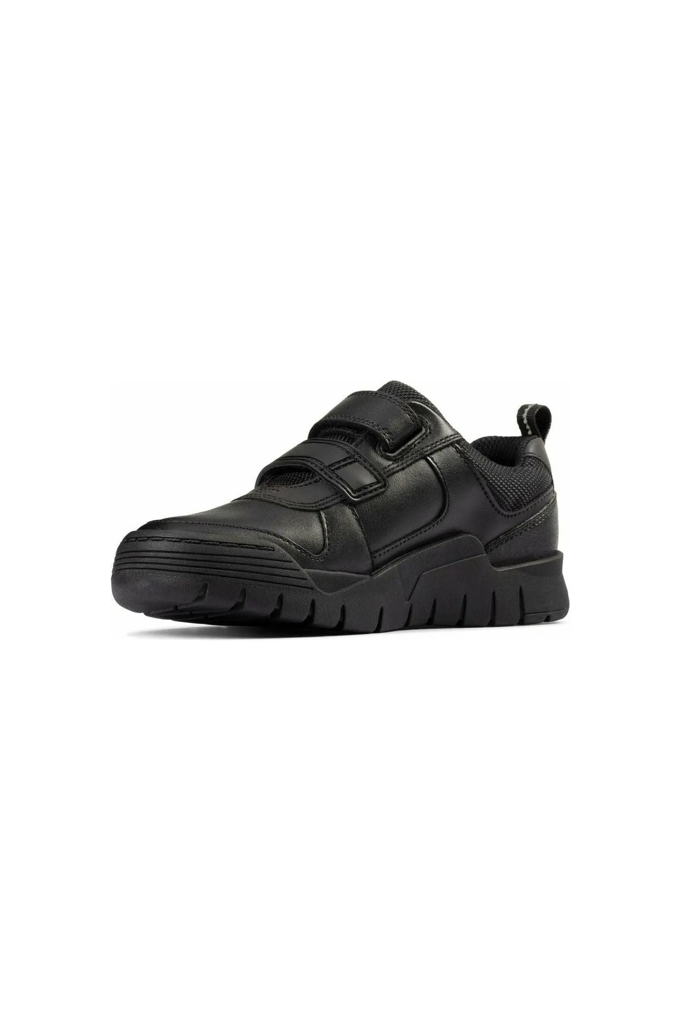 Clarks Scooter Speed kids black school shoe