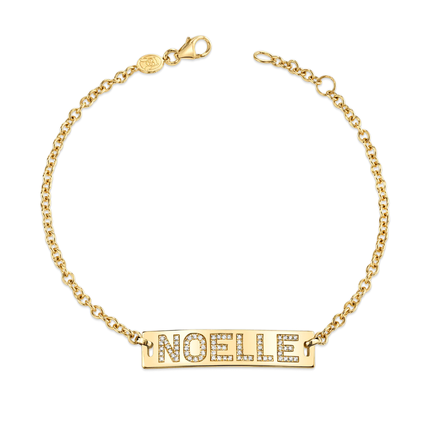 Engravable Kids Signature Classic ID Pave Bracelet