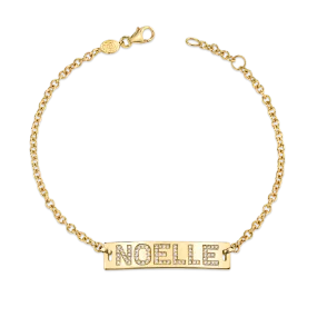 Engravable Kids Signature Classic ID Pave Bracelet