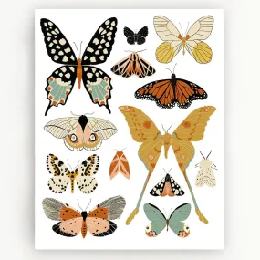 Butterfly Collector Art Print for Kids