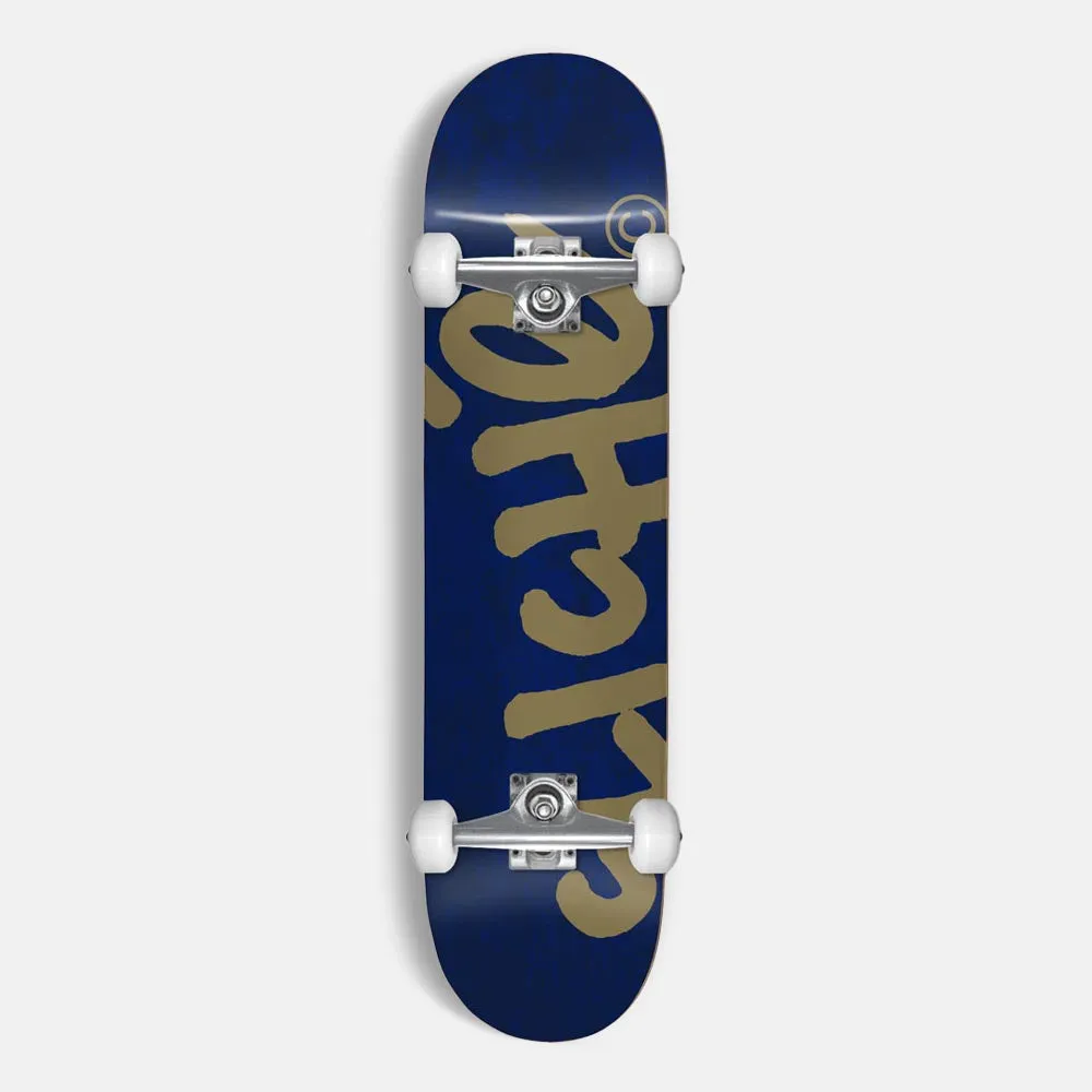 Cliche - KIDS 7.375 Handwritten First Push Complete Skateboard - Navy / Gold