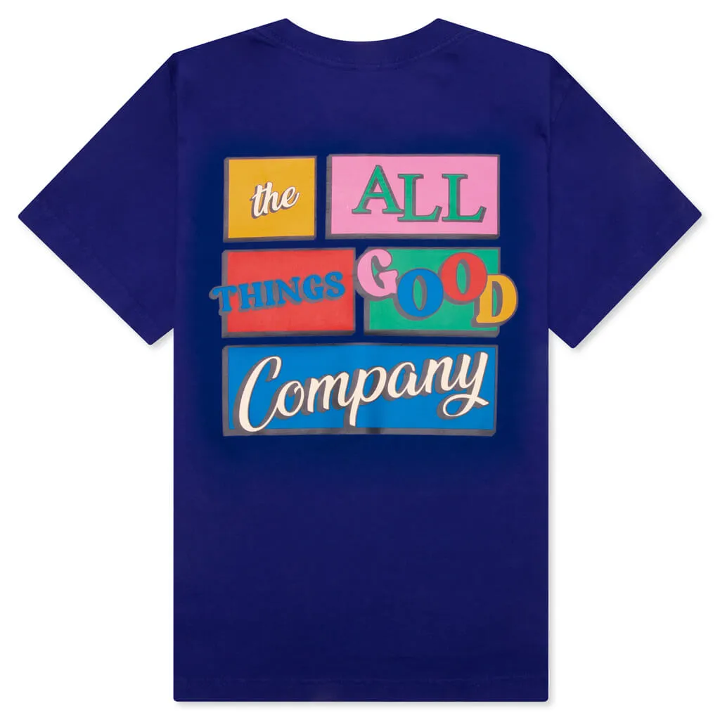 Cobalt Blue Sitcom Tee for Kids