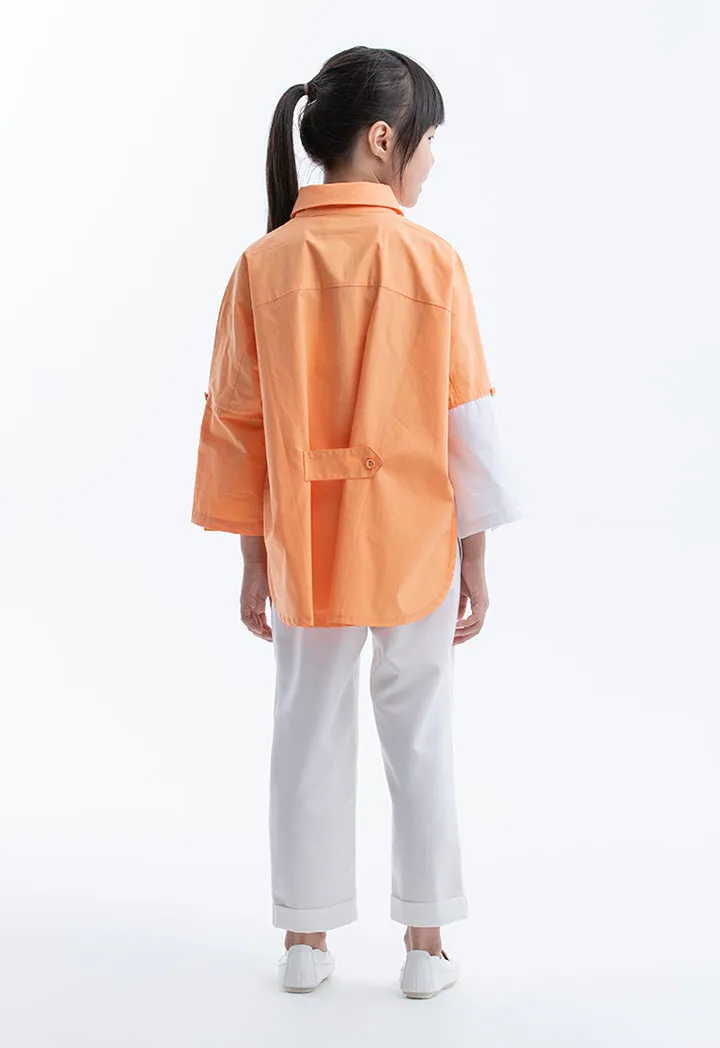 Colorblock Collared Shirt