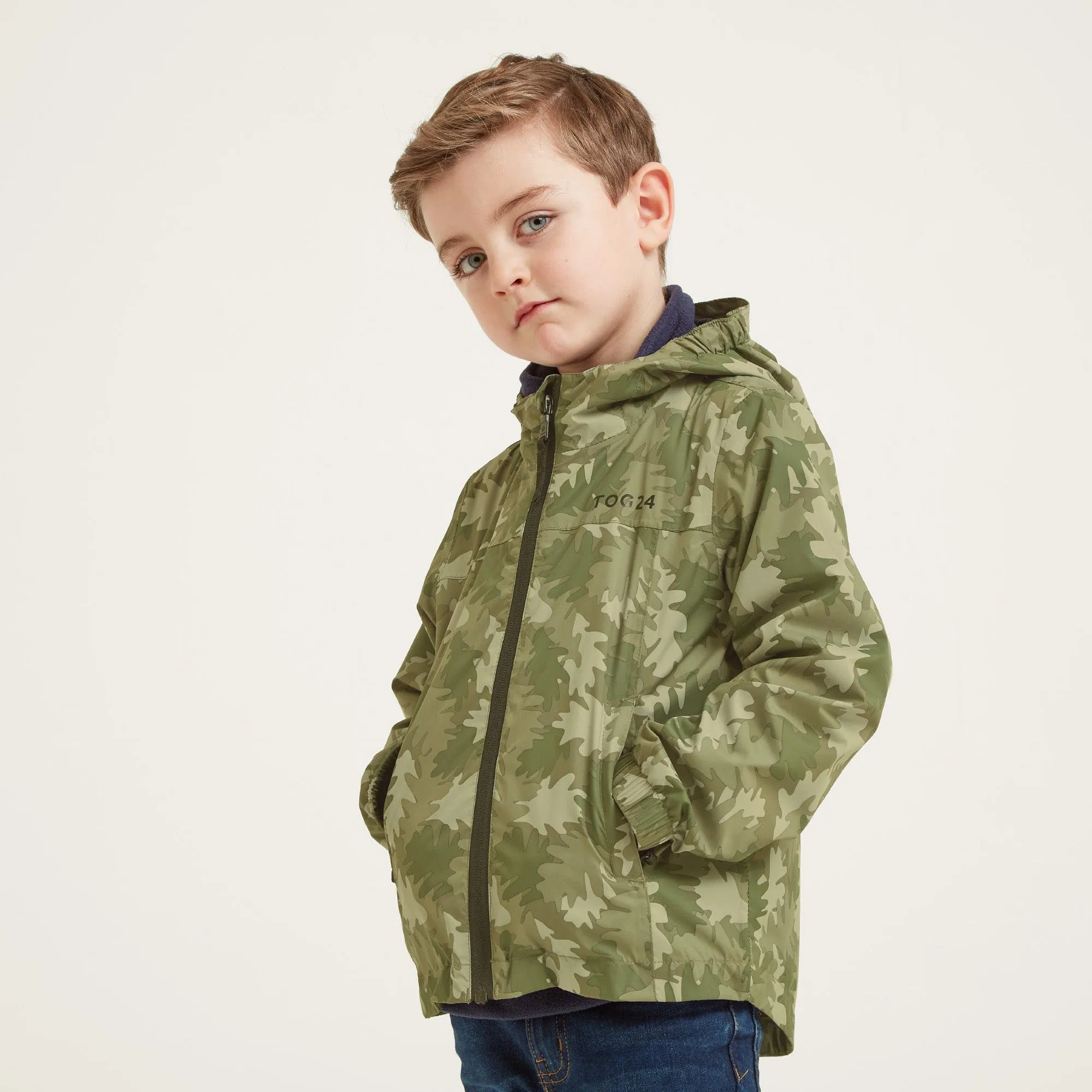 Copley Kids Waterproof Jacket - Camo Leaf Print