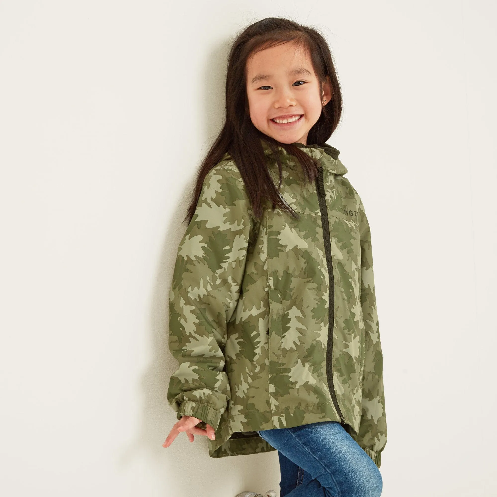 Copley Kids Waterproof Jacket - Camo Leaf Print